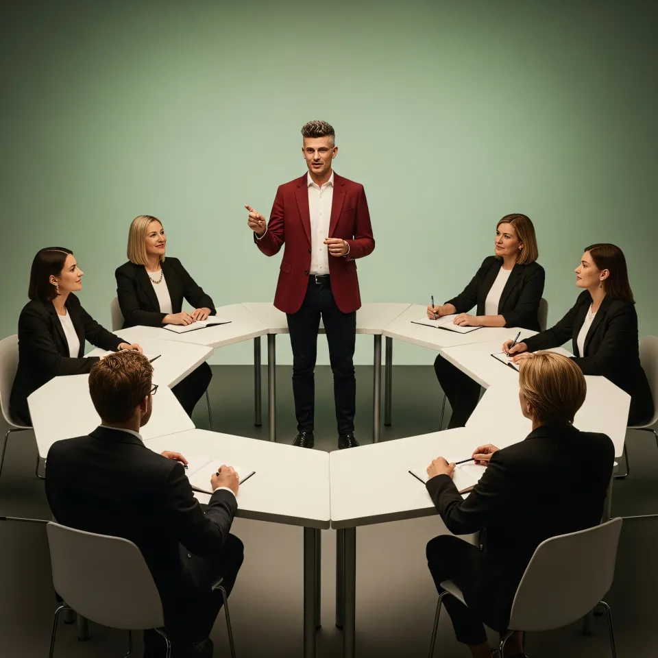 Squadra al lavoro su whiteboard